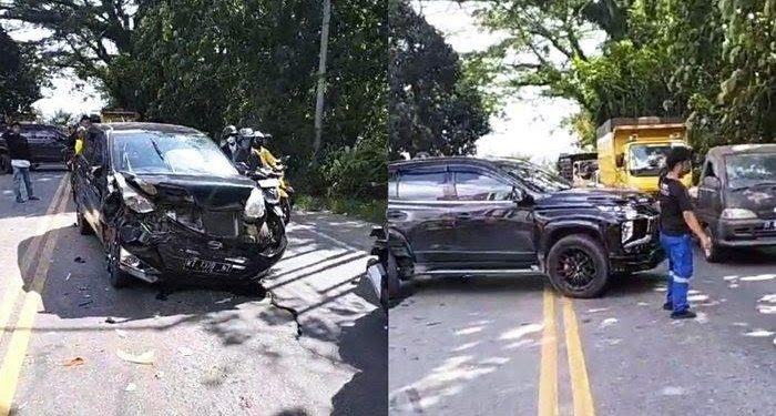 Lakalantas Di Km 8, 2 Mobil Mengalami Kerusakan