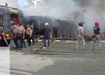 Api Membara, Belasan Rumah Di Sungai Ampal Hangus Terbakar