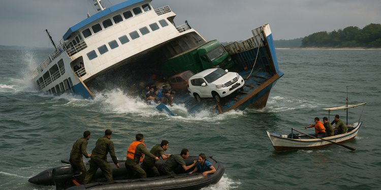 Kepanikan Mewarnai Tenggelamnya Kapal Feri Tujuan Balikpapan – Penajam