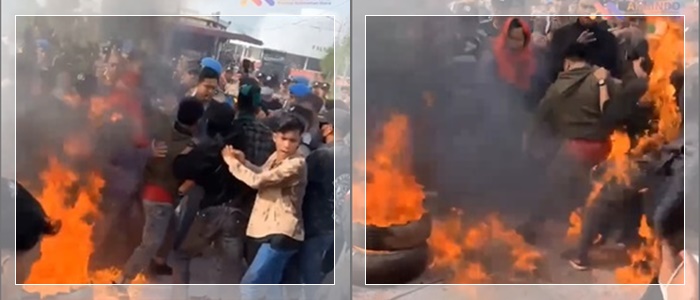 Tiga Anggota HMI Tanjung Selor Alami Luka Bakar, Di Duga Disiram BBM Oleh Anggota Polisi Dalam Aksi Demonstrasi